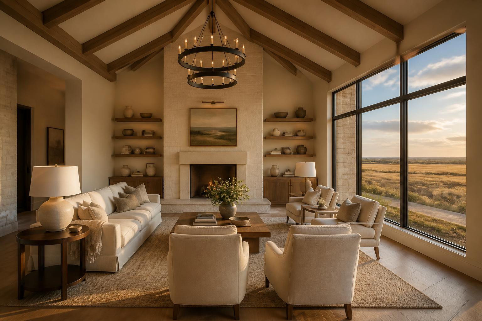 Open living and dining